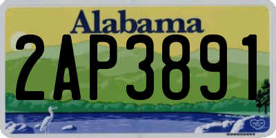 AL license plate 2AP3891