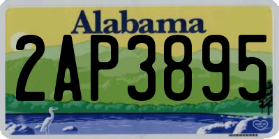 AL license plate 2AP3895