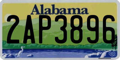 AL license plate 2AP3896