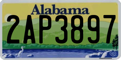 AL license plate 2AP3897