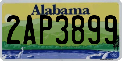 AL license plate 2AP3899