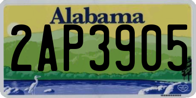 AL license plate 2AP3905