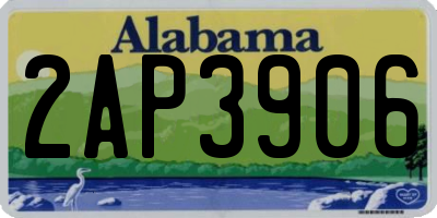 AL license plate 2AP3906