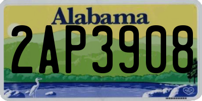 AL license plate 2AP3908