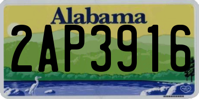 AL license plate 2AP3916