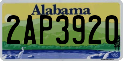 AL license plate 2AP3920
