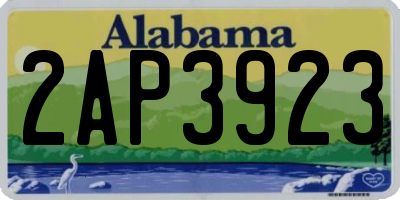AL license plate 2AP3923
