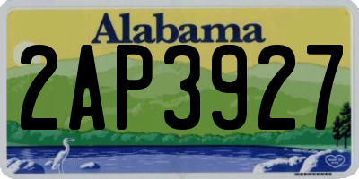AL license plate 2AP3927