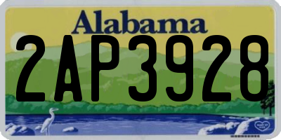AL license plate 2AP3928