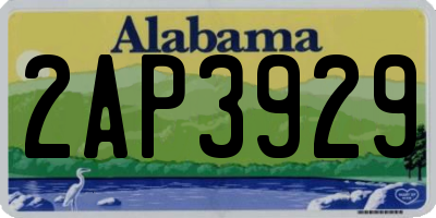 AL license plate 2AP3929