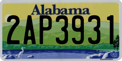 AL license plate 2AP3931