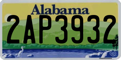 AL license plate 2AP3932