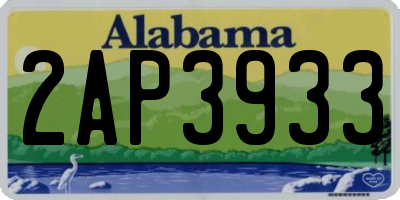 AL license plate 2AP3933