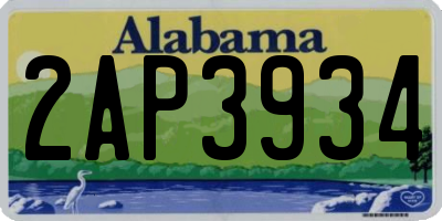 AL license plate 2AP3934