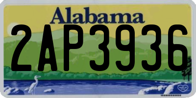 AL license plate 2AP3936