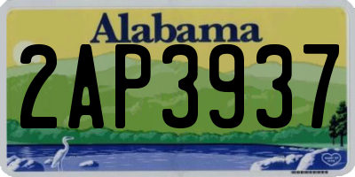 AL license plate 2AP3937