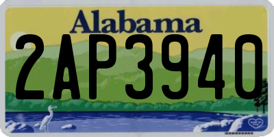 AL license plate 2AP3940