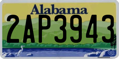 AL license plate 2AP3943
