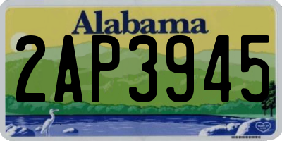 AL license plate 2AP3945