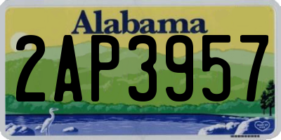 AL license plate 2AP3957