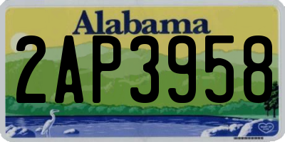 AL license plate 2AP3958