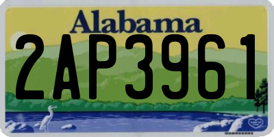 AL license plate 2AP3961