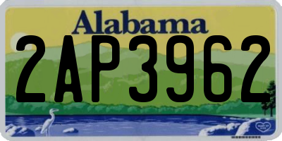 AL license plate 2AP3962
