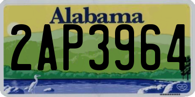 AL license plate 2AP3964