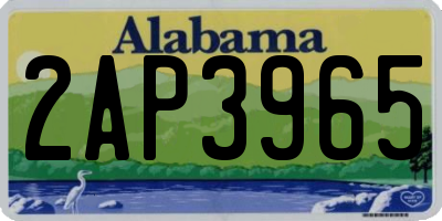 AL license plate 2AP3965