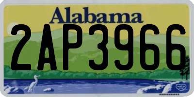AL license plate 2AP3966