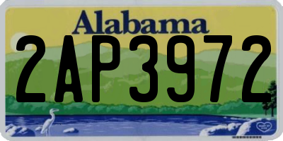 AL license plate 2AP3972