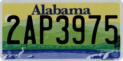 AL license plate 2AP3975
