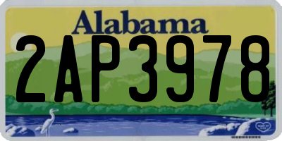 AL license plate 2AP3978