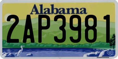 AL license plate 2AP3981