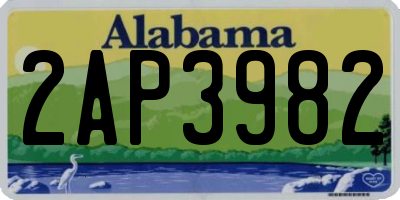 AL license plate 2AP3982