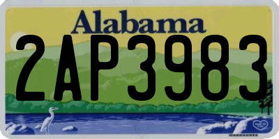 AL license plate 2AP3983