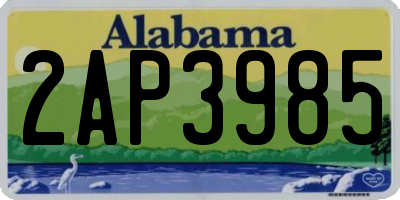 AL license plate 2AP3985