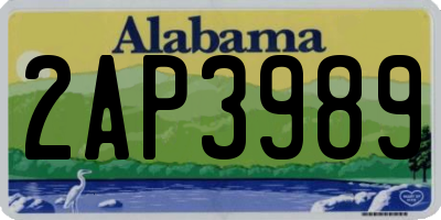 AL license plate 2AP3989