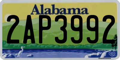 AL license plate 2AP3992