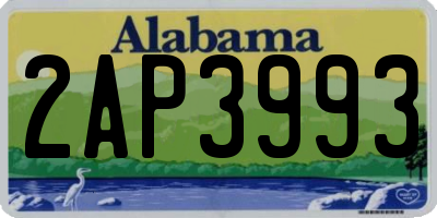 AL license plate 2AP3993