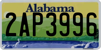 AL license plate 2AP3996