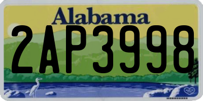 AL license plate 2AP3998