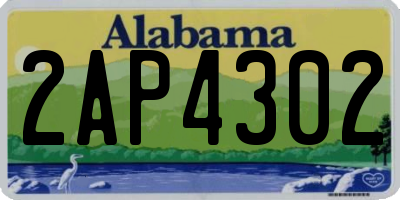 AL license plate 2AP4302