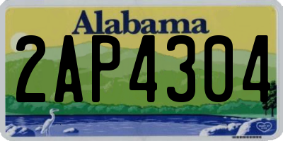 AL license plate 2AP4304
