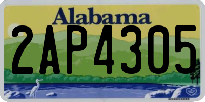 AL license plate 2AP4305