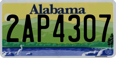 AL license plate 2AP4307