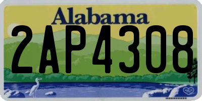 AL license plate 2AP4308