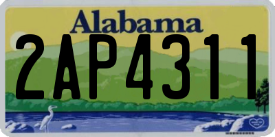 AL license plate 2AP4311