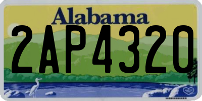 AL license plate 2AP4320