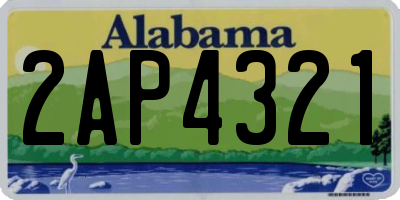 AL license plate 2AP4321